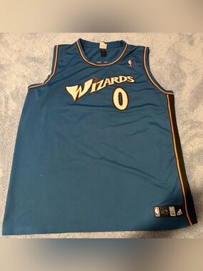 Adidas Washington Wizards Gilbert Arenas Stitched NBA Basketball Jersey sz 56